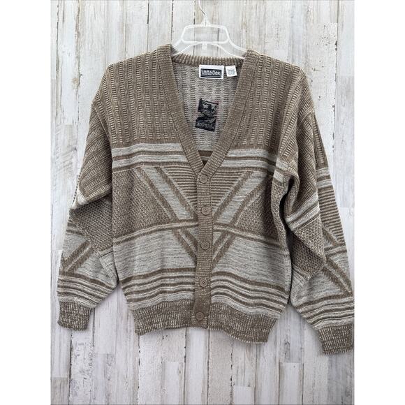 VTG Knit Button Front Sweater Cardigan Size M Grandma Core Boho Boyfriend NWT - Picture 1 of 7